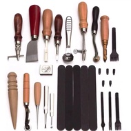 Diy Handmade Leather Carving Leather Art Tool 18-Piece Tool Set, Leather Sewing Tool Set