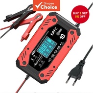 EU/US Plug 12V10A 24V5A Automatic Intelligent Motorcycle & Car AGM/GLE/EFB Lead-acid Battery Pulse R