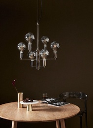 【Hübsch】 - 890625 輕奢華煙燻色燈泡造型吊燈 餐桌燈