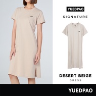 Yuedpao Signature Dress Summer ผ้าหนาทรงสวย ยับยากรีดง่าย เสื้อยืดเปล่า ชุดเดรส สี Desert Beige