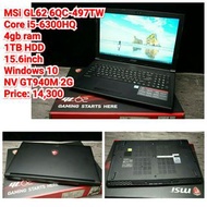 MSi GL62 6QC-497TWCore i5-6300HQ