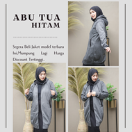 JAKET DEWASA JUMBO HIJAB WANITA POLOS MUSLIMAH SYARI UNTUK HIJABERS FLEECE TEBAL TERBARU