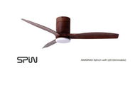 Spin Savannah 52'' With LED Ceiling Fan/Living Room/Bedroom/Master Room/Remote Control Ceiling Fan