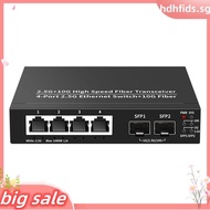 2.5G Ethernet Switch 4 Port 2500Mbps Network Switcher 2 Port 10G SFP+ Slot Home Lab Hub Internet Spl