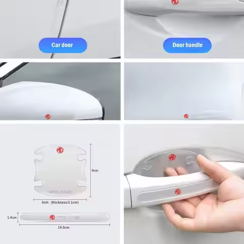 Clear Car Door Handle Bowl Anti‑Scratch Protector Decal For MG4 MG5 MG7 MG ZS MG HS MG3 MG ONE MG Cy