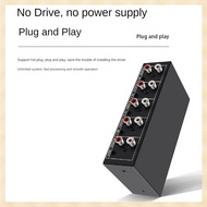 S3RCA AUX Audio Switcher 4 in 1 Out Stereo Audio Selector 4X1 3.5mm Aux L/R Audio Switch Box Analog