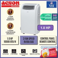 Acson 1.0 HP-1.5 HP 0.6L R410A Portable Air Conditioner (MOVEO) Air Cooler Aircond Air cond - A5PA10C A5PA15C