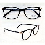 frame kacamata montblanc pria MB571D 001 BLACK 54-19-150 original