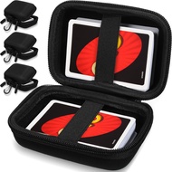 Sanwuta 4 Pcs Playing Card Case Hard EVA Travel Carrying Case for Classic Game Playing Card Box, 5 x