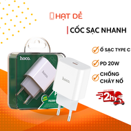 Cốc Sạc Nhanh Hoco C76A Plus 1 Cổng Type-C Hỗ Trợ Sạc Nhanh 3A PD 20W - phukienhatde