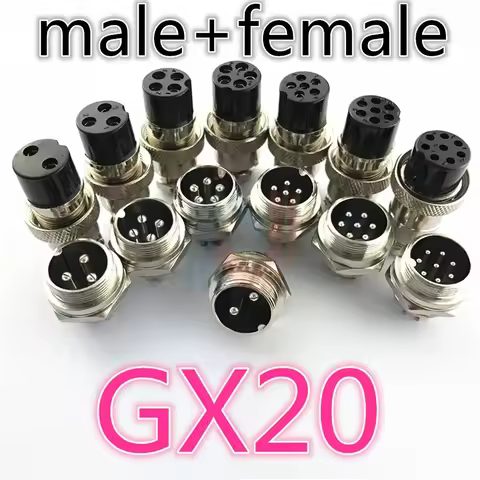 GX12 GX16 GX20 2/3/4/5/6/7/8/9/10 Pin Male Female Butting Wire Cable Circular Aviation Socket Plug P