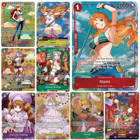 Anime One Piece OPCG Card English Version Nami/Jewelry Bonney/Carrot/Boa Hancock/ Perona Game Anime 