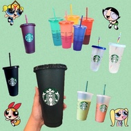 Starbucks Tumbler Color Changing Confetti Reusable Plastic Tumbler with Lid and Straw Cold Cup |cynt2