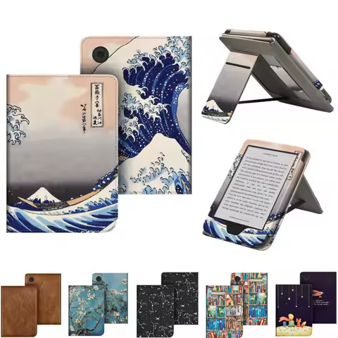 Stand Funda Case for Tolino Shine Color 2024 / Shine 5 2024 / Shine4 2022 6" EBook HandStrap Case Ma