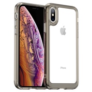 สีลูกอมเคสแข็งสำหรับ IPhone XS Max เคส IPhone X XS XR แฟชั่นเรียบง่ายฝาหลังโทรศัพท์โปร่งใสกันกระแทก