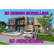 3D HOUSE SKETCHUP DESIGN &amp; RENDERING