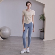 ชุดโยคะสำหรับผู้หญิง ชุดออกกำลังกาย Pilates แขนสั้นบาง ฤดูร้อน 2024 ใหม่ ชุดโยคะ ชุดออกกำลังกาย ชุดโ