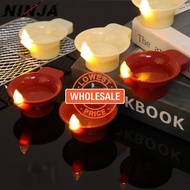 [Wholesale] Waterproof Candles Decor Light - Swimming Pool Bathtub Tealights - Electronic Flameless Water Decoration - LED Floating Candle Lamp - Outdoor Romantic Party Supplies