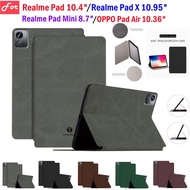 For Realme Pad RealmePad 10.4" 2021 Fashion Tablet Case PU Leather Flip Stand Casing For Oppo Pad Ai
