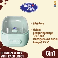 Baby Safe Sterilize & Dry With Rack LBD01 - Sterile and Baby Bottle Rack Dryer - Sterile Bottles and