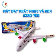 Toy plane with lights and sounds simulating the sound of a take-off plane A380-700 PeeKaPaw Toys
