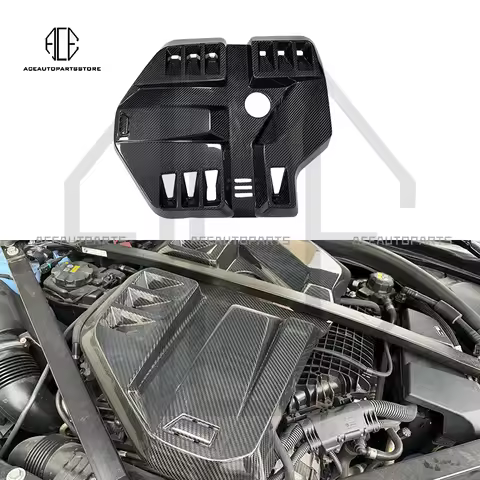 For BMW M2 G87 M3 G80 M4 G82 G83 Real Dry Carbon Fiber Front Engine Replacement Cover Engine Protect