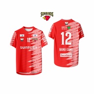 BAJU JERSEY + STELAN VOLI SUNTORY SUNBIRDS BISA PAKAI NAMA DAN NOMOR