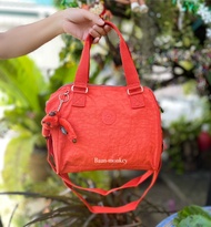 KIPLING SHOP ของแท้เบลเยี่ยม กระเป๋าถือสะพาย Kipling Amiel Sunburnt orange