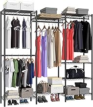 Serxis Portable Closet Heavy Duty Clothes Rack, Freestanding Clothing Rack, Metal Garment Rack,Adjus