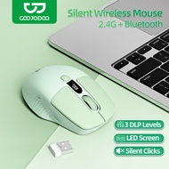GOOJODOQ 2.4GHz Dual Ergonomic Silent Bluetooth Mouse