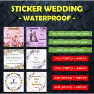 STICKER WEDDING/DOORGIFT I 3CM 4CM 5CM 6CM I FREE DESIGN