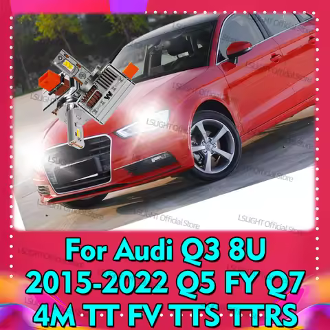 2Pcs D5S LED Headlights 12V Copper Tube Bulbs 30000LM For Audi Q3 8U 2015-2022 Q5 FY Q7 4M S6 2016-2