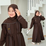 Nabila Dress, Simple and Elegant Abaya Dress for Teenagers Abaya Kanak Kanak Jubah Hitam Kanak Kanak