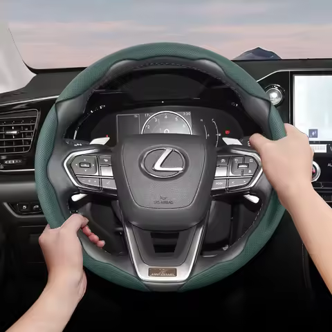 Suitable for Lexus Breathable Hole Leather Steering Wheel Cover Segmented Quick Release Design Non-S