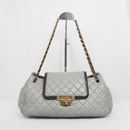 CHANEL 灰色鏈條餃子包