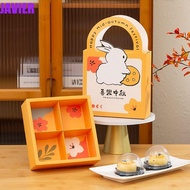 JAVIER Egg Yolk Crisp Box, 4/6 Grids Cartoon Mid-Autumn Moon Cake Packaging Box, Portable Box Paper Elegant Chinese Style Gift Box Home Decor