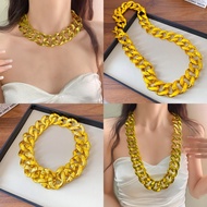 Chunky Gold Color Chain Necklace for Women, Thick Link Statement Necklaces Party Fashion Jewelry