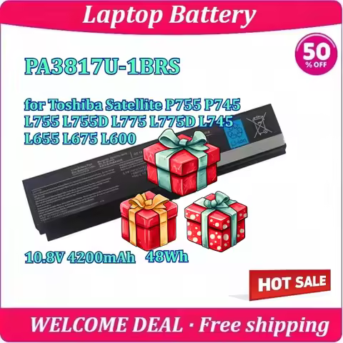 New PA3817U-1BRS Laptop Battery for Toshiba Satellite P755 P745 L755 L755D L775 L775D L745 L655 L675