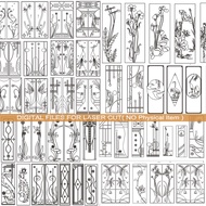 800PCS+ Door Decor File Laser Cut Vector File PLT Format CDR Vector Design Files Flower Birds Decora