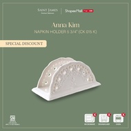 Saint James Anna Kim (CK 015 K) Napkin Holder 5 3/s 4" White - Napkin Holder