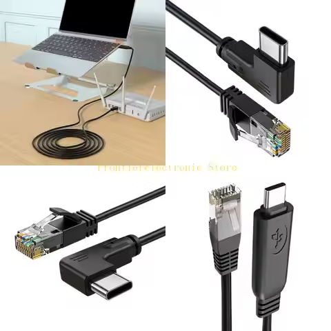 G8DB Type C To RJ45 Ethernet Cable 1.5M/3Meter Length For Stable Online Meeting