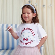 CACO-Big Ear Dog Appliqué Embroidery Short T ‧ Parent-Child Style-Child [L3SA017]