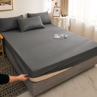 3 trong 1 màu trơn chống trượt tấm ga trải giường với vỏ gối 3/4/5/6feet nệm giường Bìa 3PCS Bộ đồ g