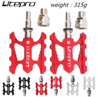 Litepro Folding Bike Quick Release Pedal Alloy Sealed Bearing Qr Pedals