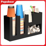 Woeuri Acrylic Coffee Cup Holder Coffee Cup Storage Rack Acrylic Coffee Cup and Lid Holder Organizer