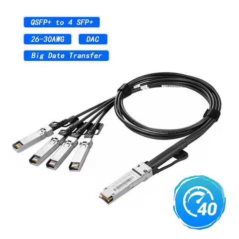 DAC 40G QSFP To 4*10G SFP+ Cable 1M Copper SFP + Direct Attach Passive DAC 3M Cables Compatible Cisc