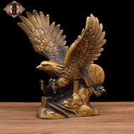 HTC Brass Creative Large Fighting Bronze Ware Dapeng Spread Wings Home Copper Eagle Ornaments