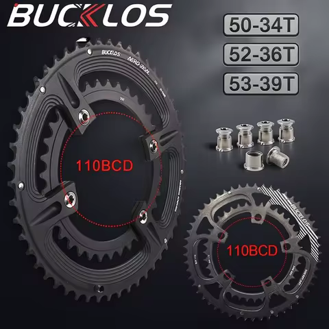 BUCKLOS 110 BCD Chainring for R7000 R8000 R9000 Road Bike Chainring 50-34T 52-36T 53-39T Double Spee