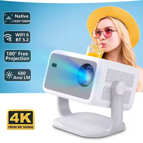 L018 Native1080P 680ANSI 4K Android 11 Allwinner H713 Portable Outdoor Projector With Auto Keystone 