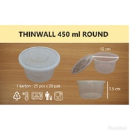 Thinwall Round UK 450ml PLASTIC BOWL 450ml FOOD CONTAINER/ @25pcs